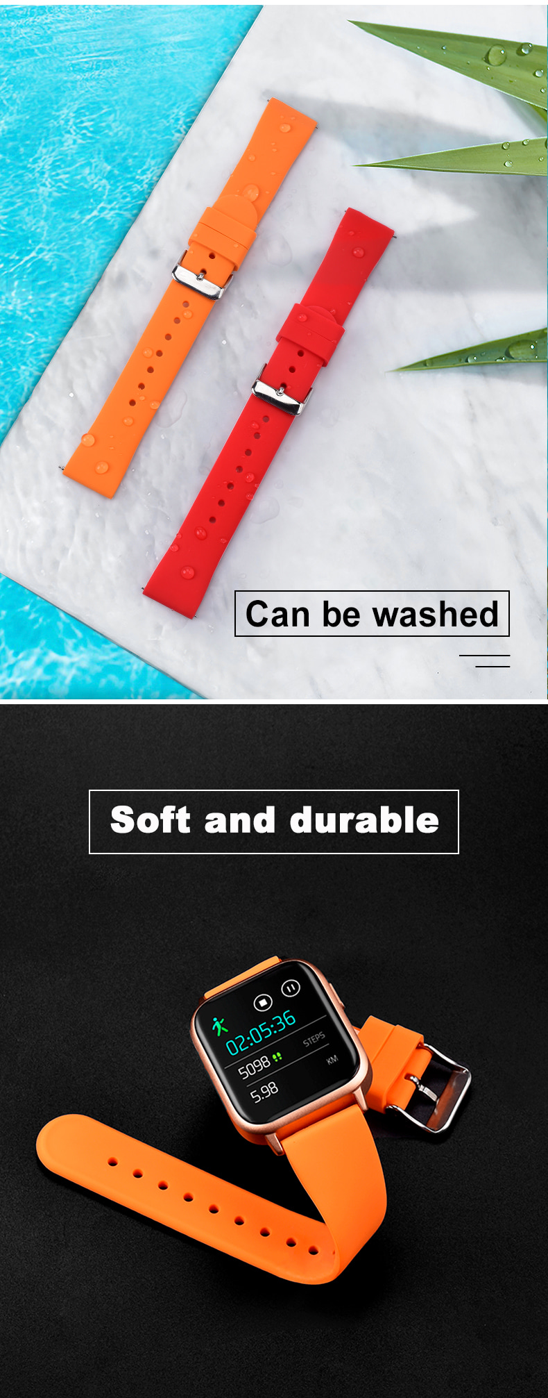 Smart Watch Strap Silicone Watch Bands 