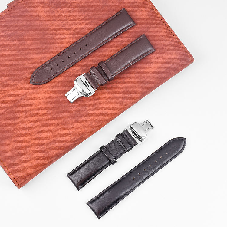 Italian leather watch strap